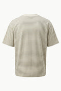 Brown Knitted Striped T-shirt