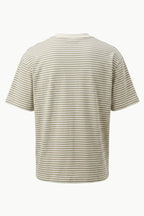 Brown Knitted Striped T-shirt