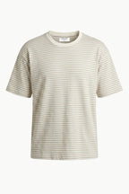 Brown Knitted Striped T-shirt