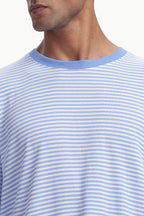 Blue Knitted Striped T-shirt